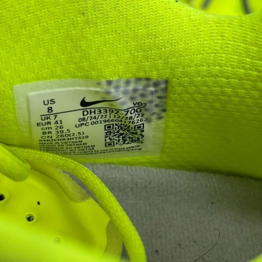 Nike Zoom Metcon Turbo 2 Men's US 8 Volt Cross-Training Gym‎ Shoes DH3392-700